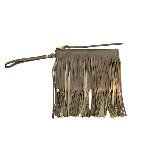 BANANA REPUBLIC Willow Fringe Leather Wristlet - Picture 2 of 7